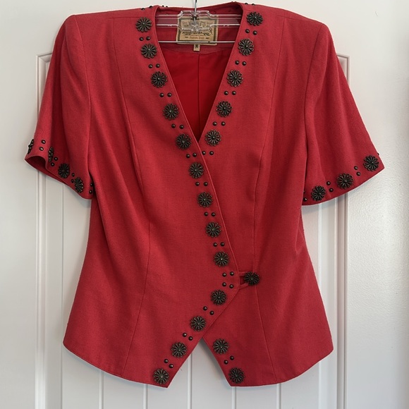 Ladies Double D (DD) Ranch Wear Coral Fitted Jacket and Maxi Broom Skirt - Sz M - Picture 2 of 14